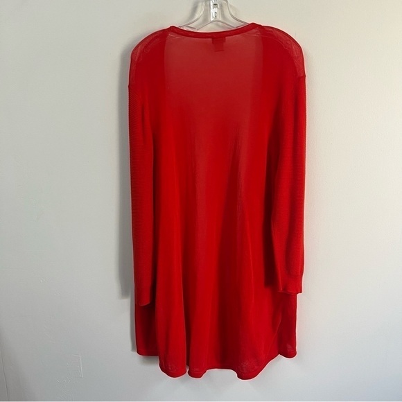 Chico’s High Low Hem Ribbed Cotton Blend Cardigan - Picture 8 of 13